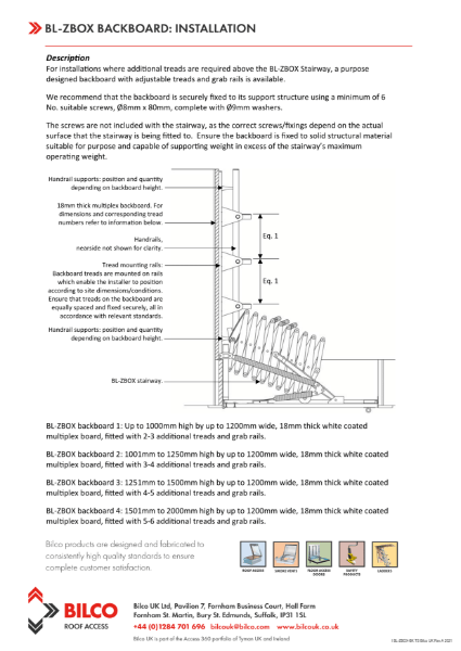 BL-ZBOX BACKBOARD INSTALLATION INSTRUCTIONS | NBS Source