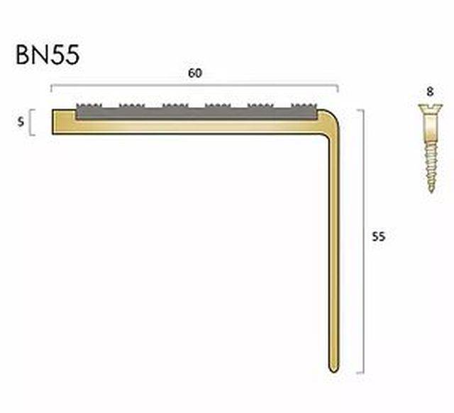 BN55 Brass Stair Nosings CAT (Carpet Accessory Trims) Limited NBS