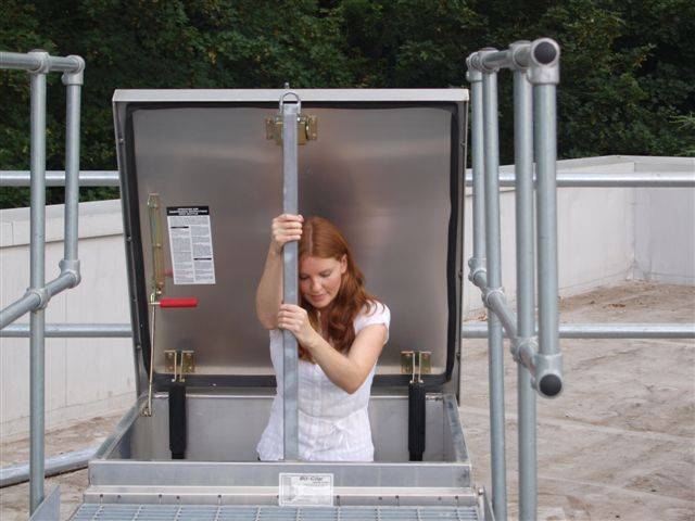 Ladder Up Safety Post | Bilco UK | NBS Source