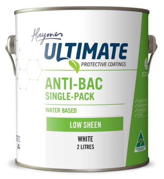 Ultimate Single Pack AntiBac Low Sheen Haymes Paint NBS Source