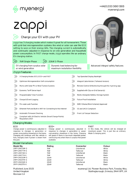 zappi 2.1 User Manual | myenergi ltd | NBS Source