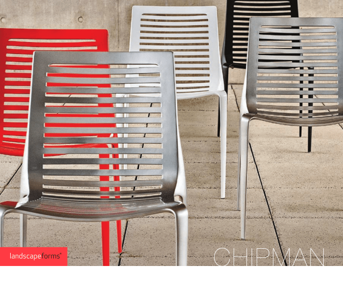 Landscape Forms Chipman Chair and Table Artform Urban Furniture