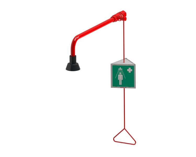 Wall Mounted G1" Emergency Drench Shower BROENLAB NBS BIM Library