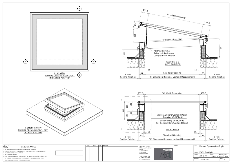 Manual Opening Roof Window Next Generation Rooflights NBS Source