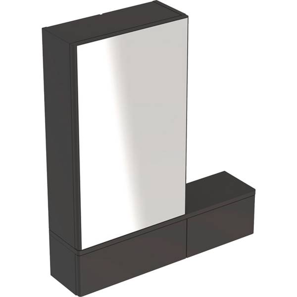 Selnova Square mirror with one door and two pulldown doors