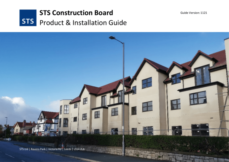 STS Construction Board Render Installation Guide STS Ltd NBS Source