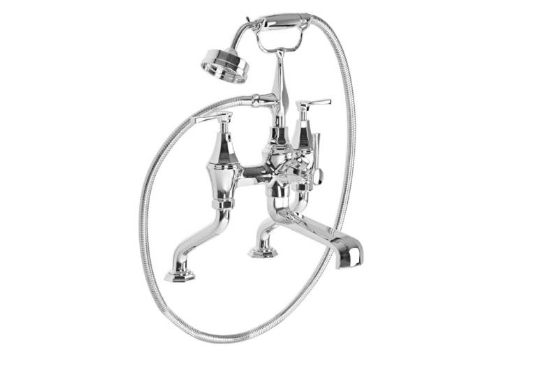 Deco Wall Mounted Bath Shower Mixer With Hand Shower And Lever Or