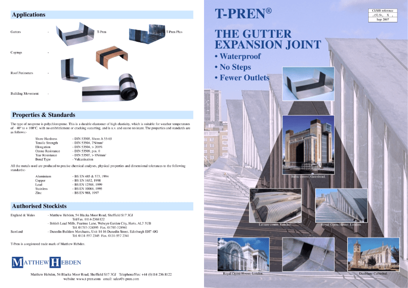 TPren The Gutter Expansion Joint Matthew Hebden NBS Source