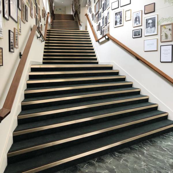 Brass Stair Nosings with Inserts, 5 mm Gauge CAT (Carpet Accessory