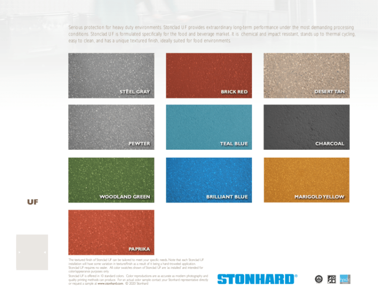 Stonclad UF Color Sheet (EUROPE 2020) NBS Source