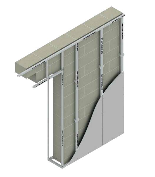 SPEEDLINE Independent Wall liner System Utilising Siniat Board Metsec