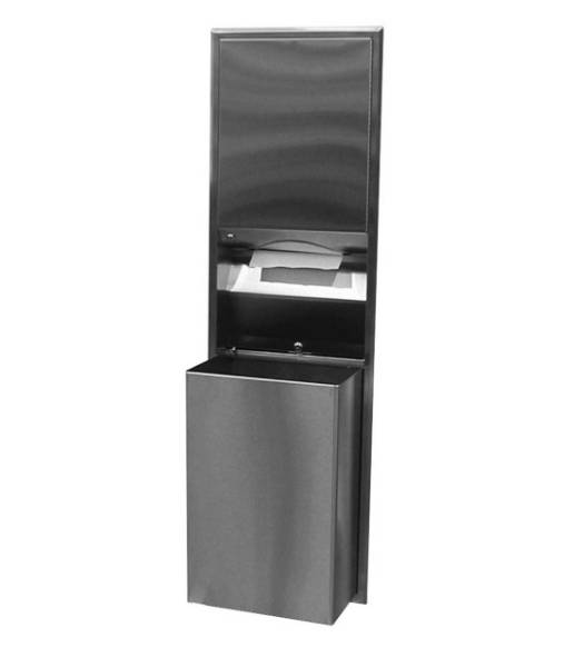 Recessed Convertible Paper Towel Dispenser/ Waste Receptacle B3944