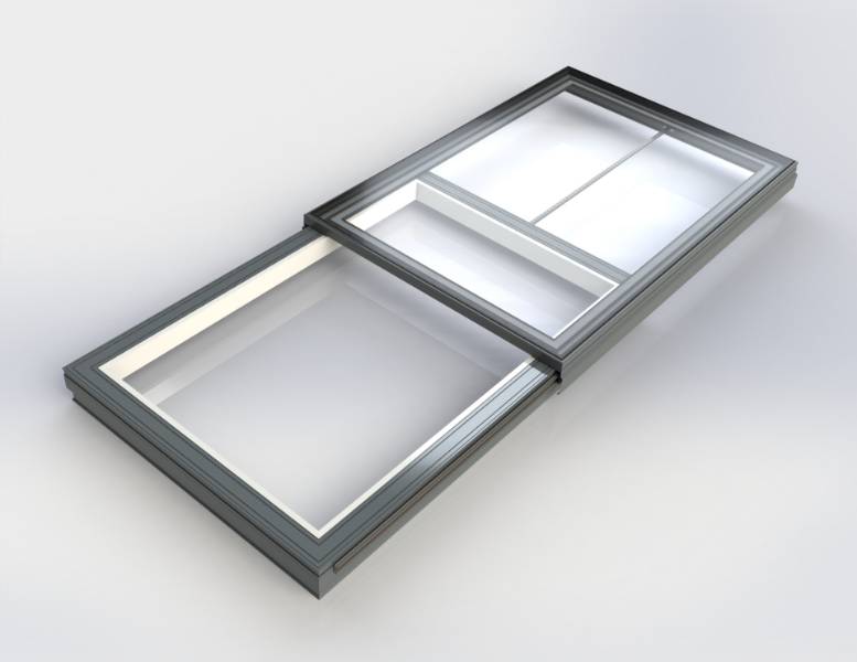 Skyway Sliding Flat Glass Rooflight Roofglaze Rooflights Ltd NBS Source