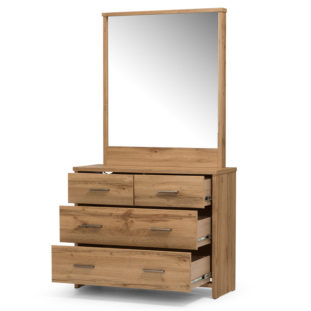 Colby Lowboy & Dresser Mirror 4 Drawers Target Furniture NZ