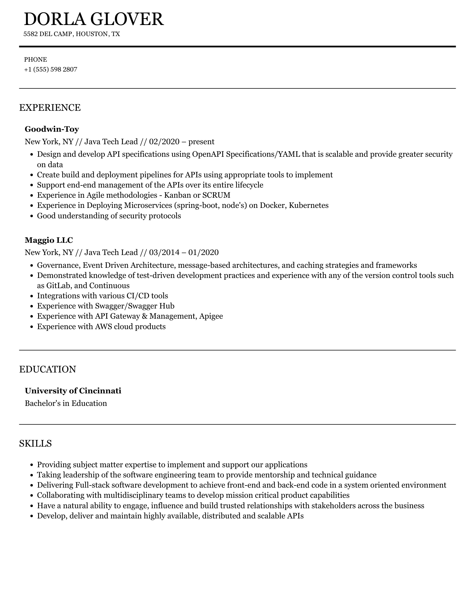 Java Tech Lead Resume Samples Velvet Jobs