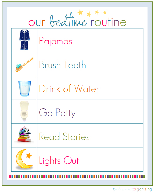 Free Bedtime Routine Printable 24/7 Moms
