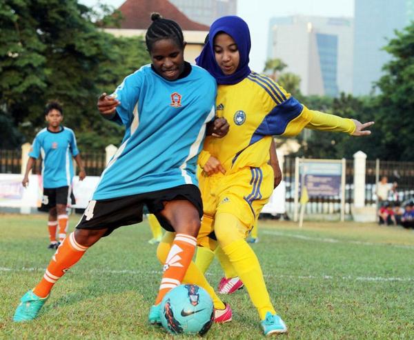 Foto Pemain Sepak Bola Wanita Indonesia