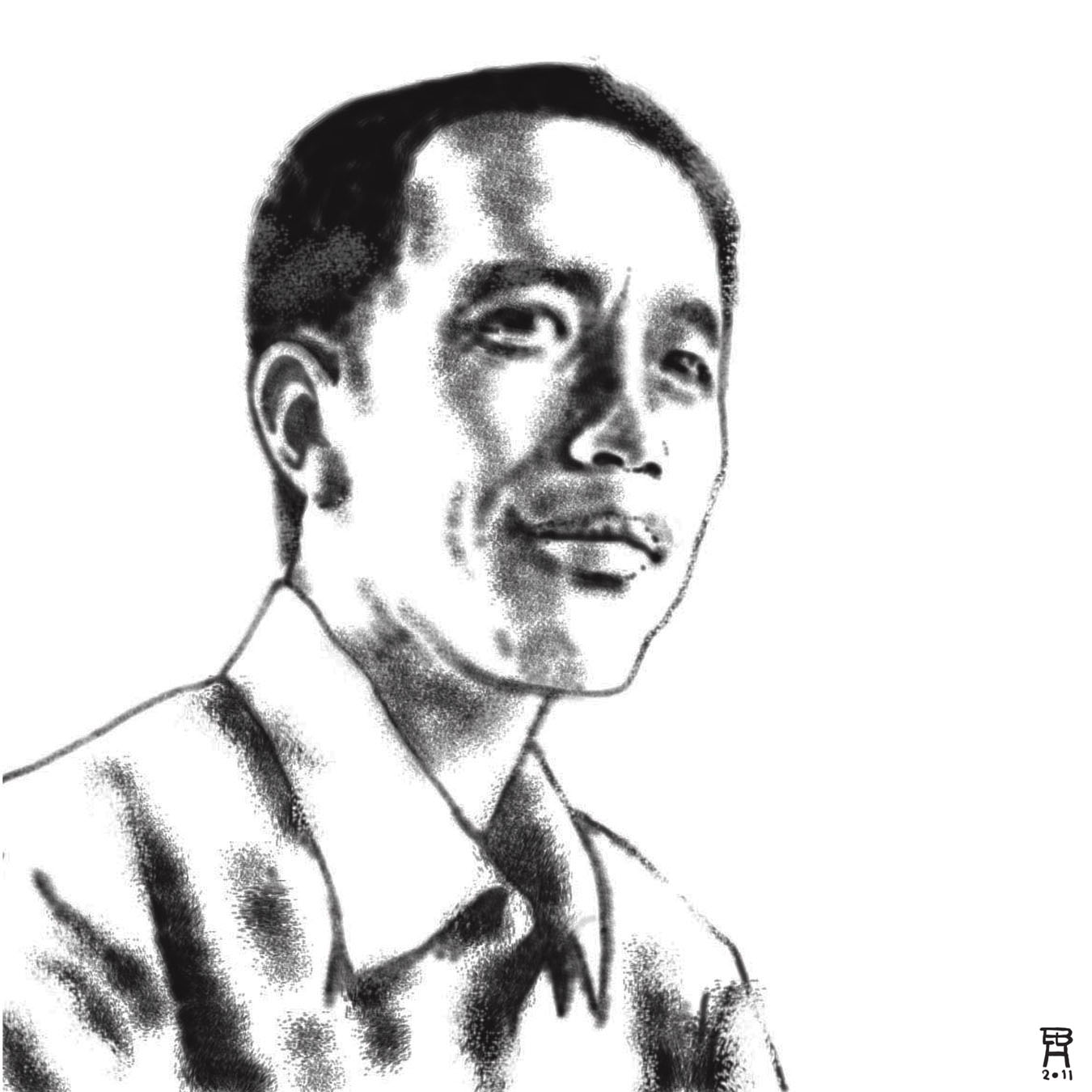 Sketsa Gambar Jokowi Garlerisket