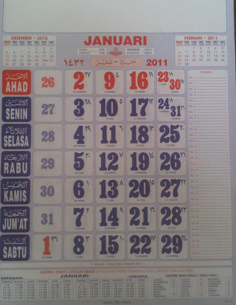Masuki 2011 Dengan Kalender 2010 Kompasiana Com