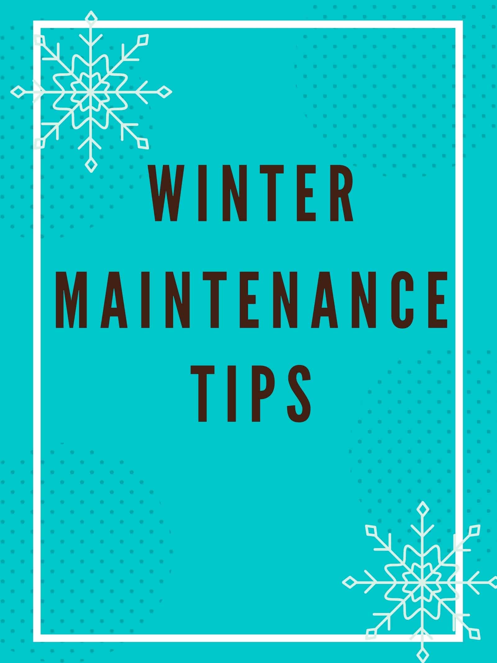 News No Water/ Frozen Pipes Winter Maintenance Tips