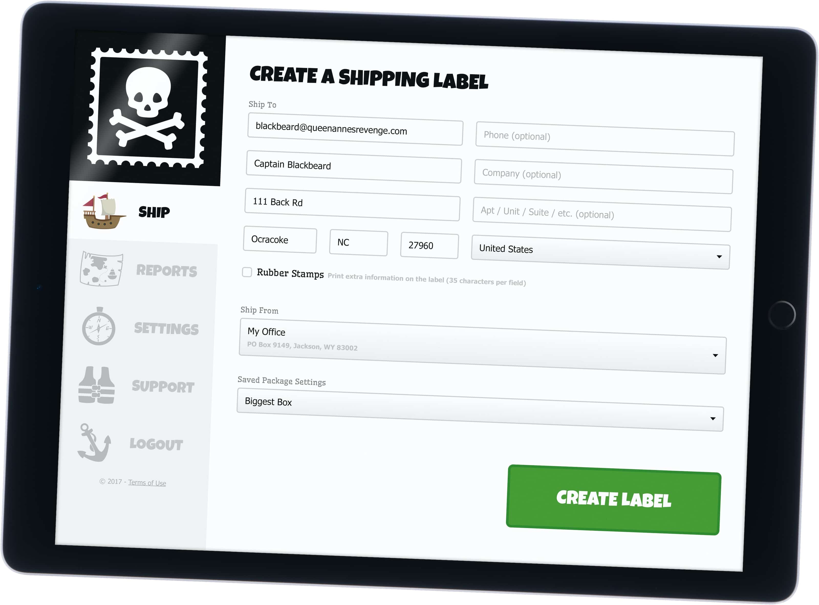Free USPS and UPS shipping software Pirate Ship