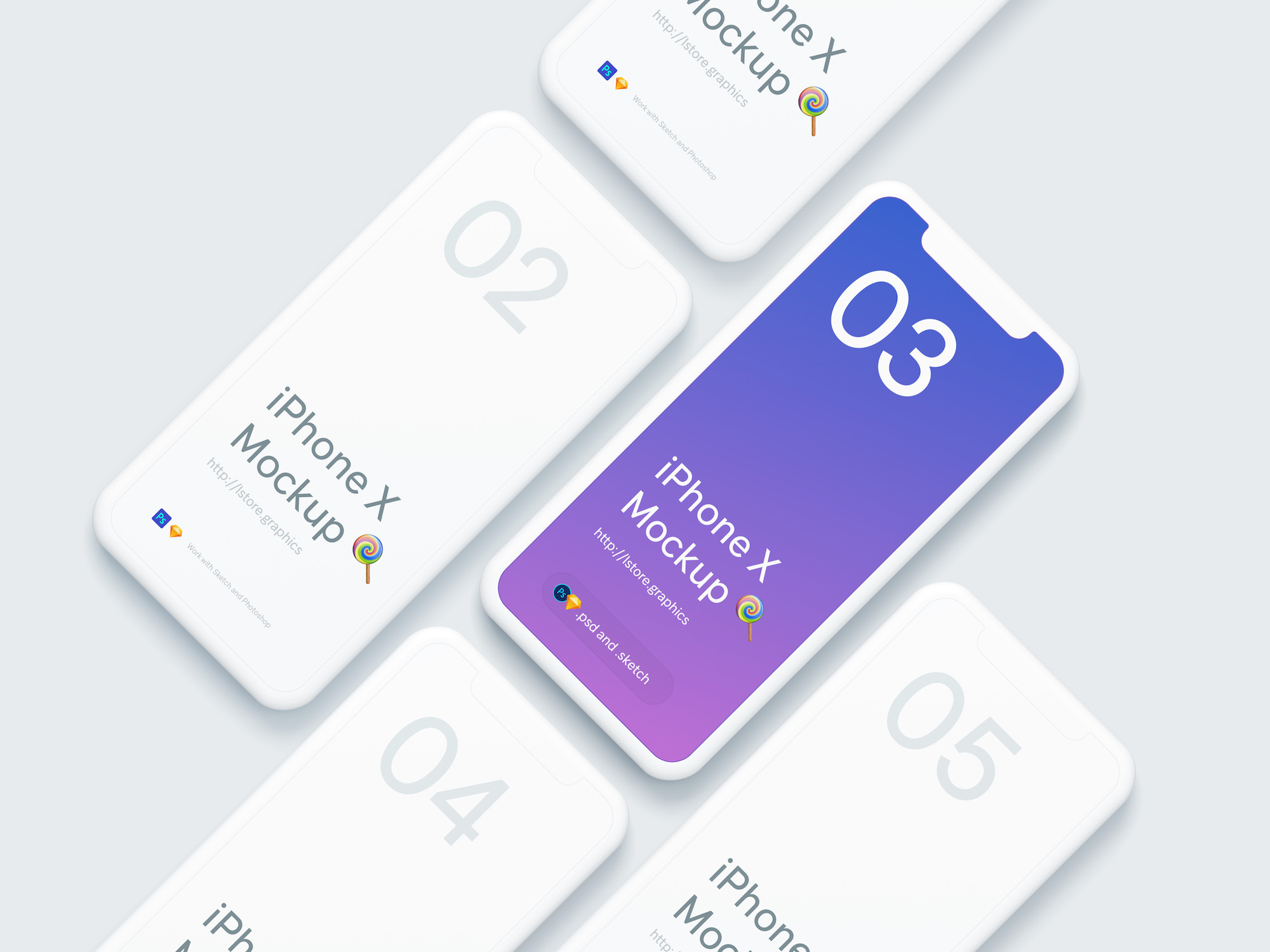 Simple iPhone X Mockups ls.graphics