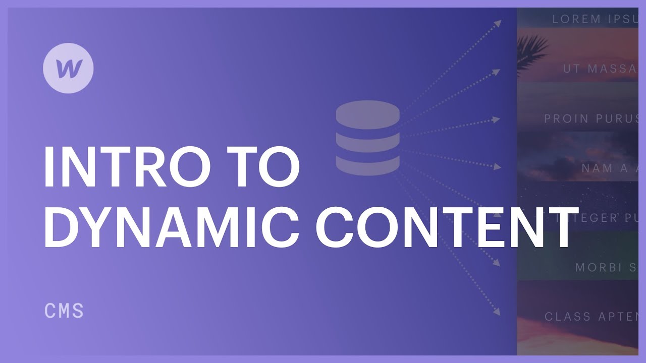Overview dynamic content | Webflow University