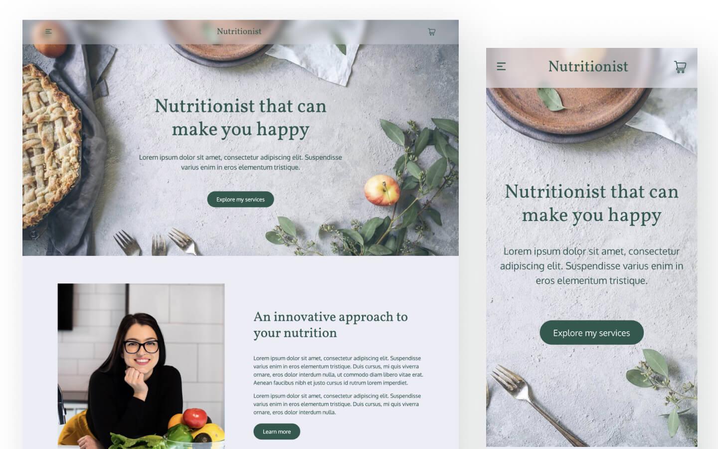 Nutritionist Wellness HTML5 Responsive site Template