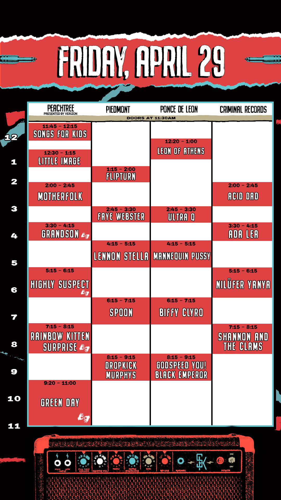 shaky knees 2023 schedule Schedule