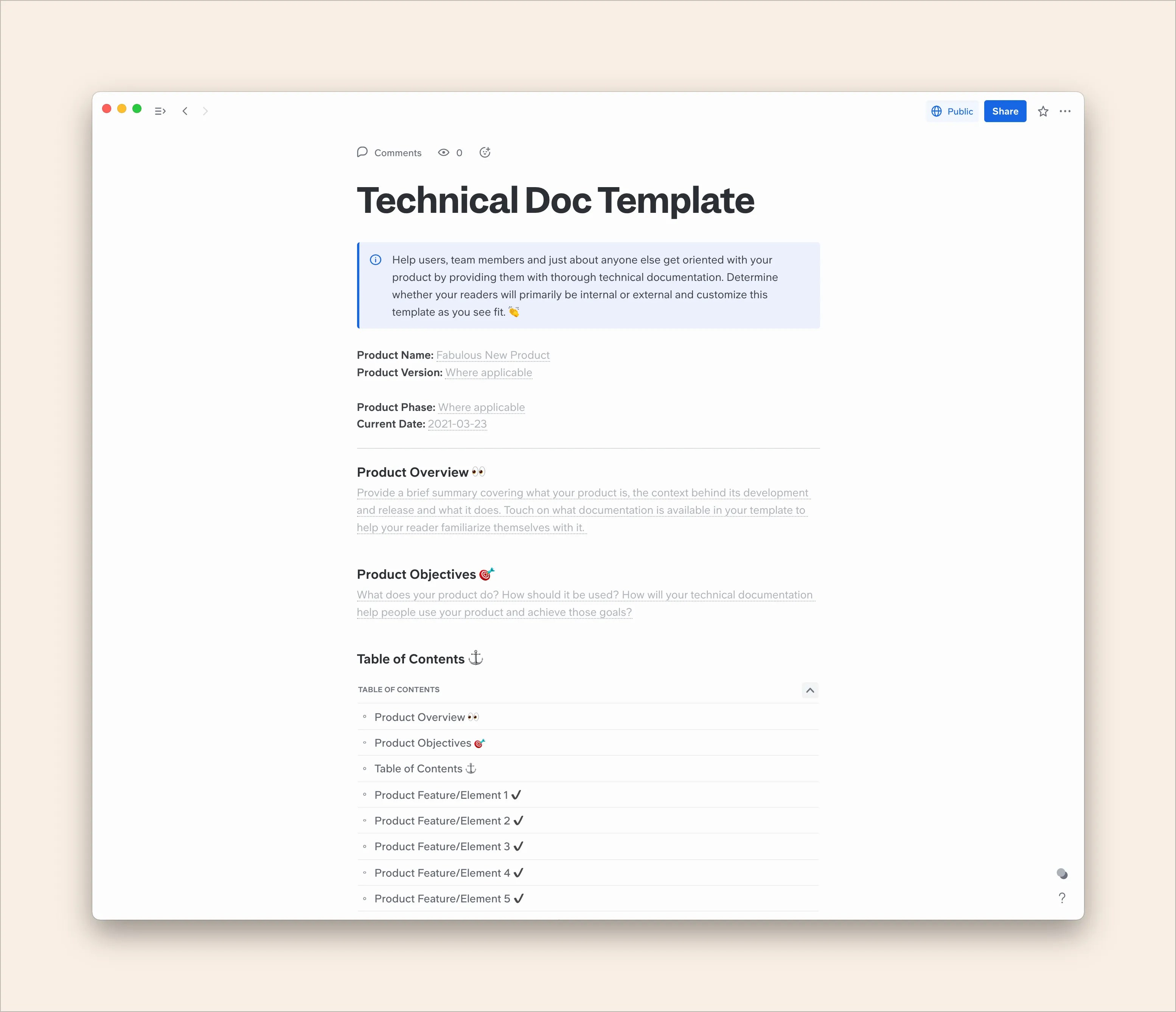 Application Specification Template