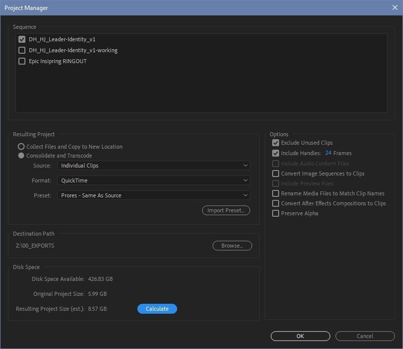Exploring the Menus of Adobe Premiere Pro File