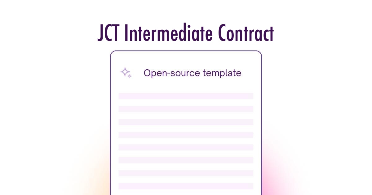 JCT Intermediate Contract Template UK