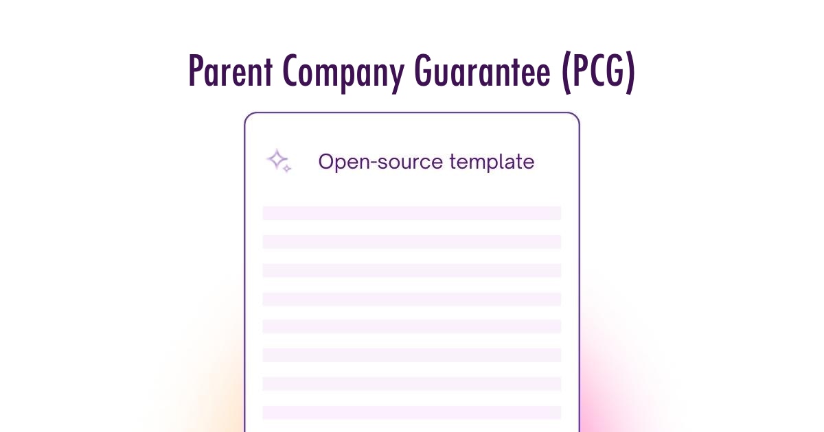 Parent Company Guarantee (PCG) Template UK