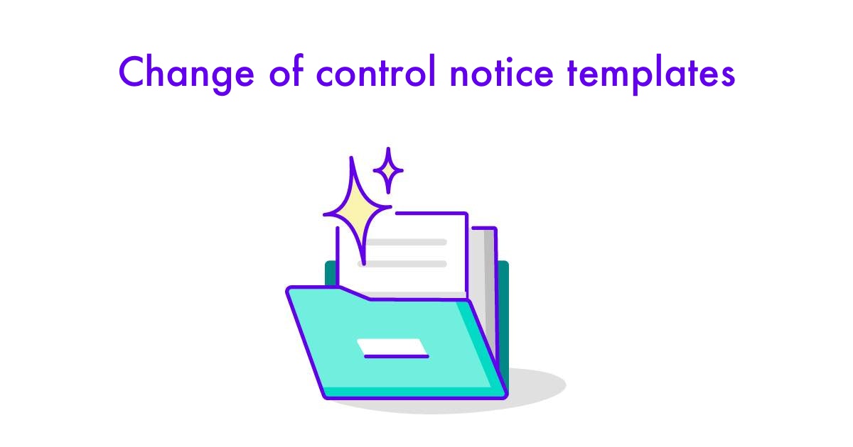 📂 Change of control notice templates UK