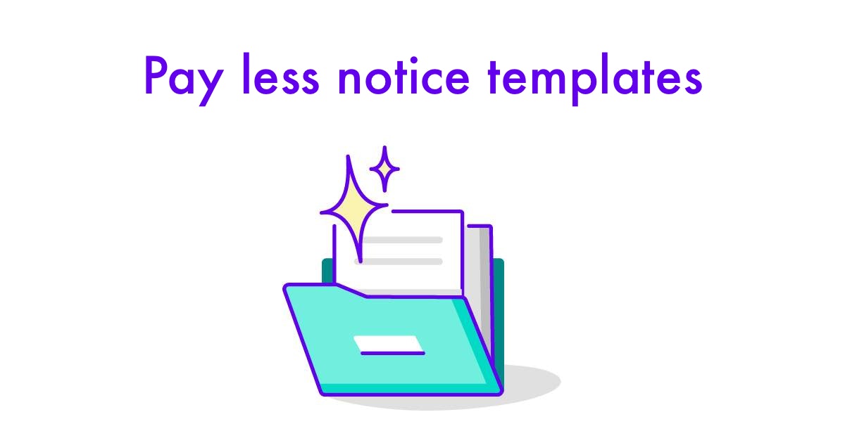 🏚️ Pay less notice templates UK 🏚️ Pay less notice templates UK