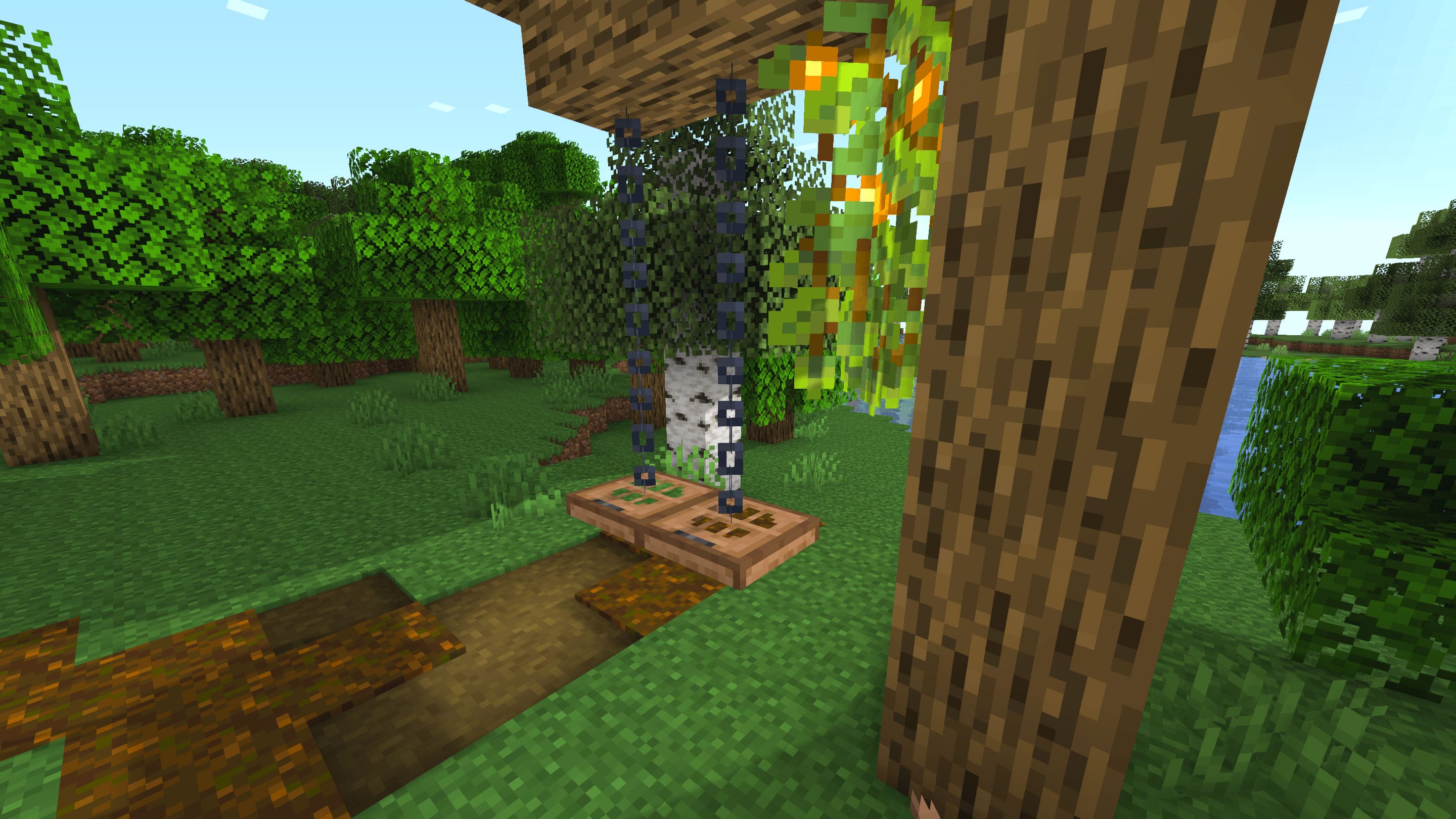 Simple Tree Swing by cathialoria Minecraft Build Tutorial