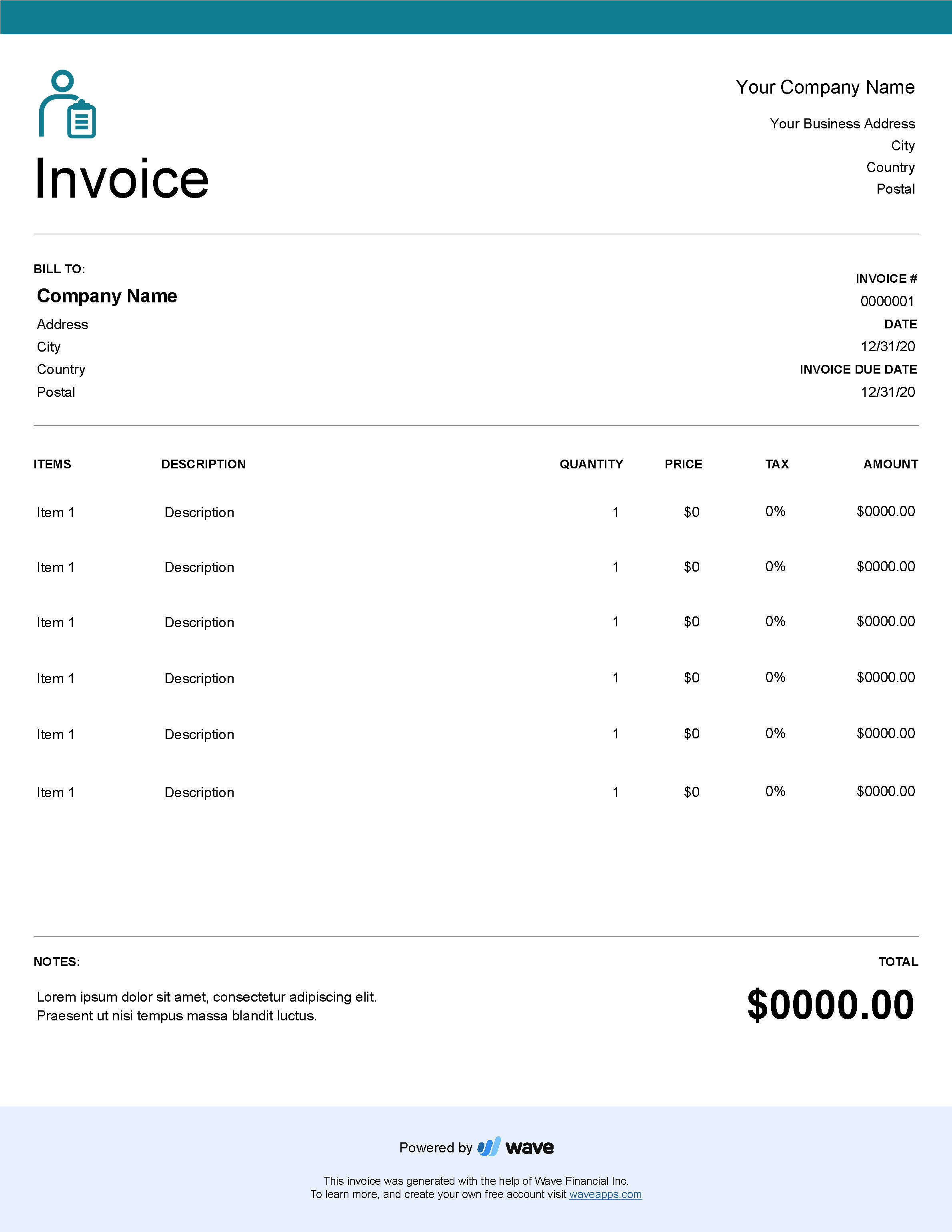 Sole Trader Invoice Template Free Download