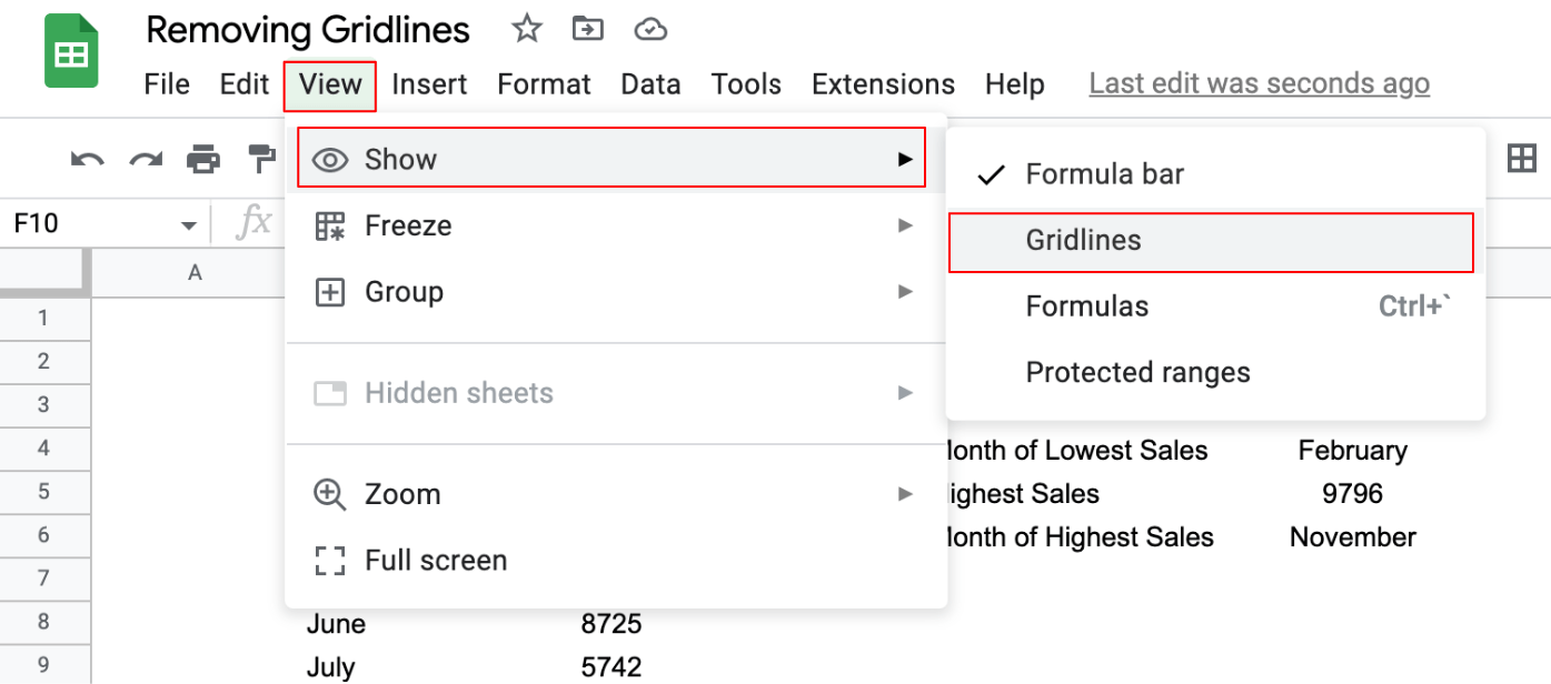 How to Remove Gridlines in Google Sheets [Easiest Way in 2024]