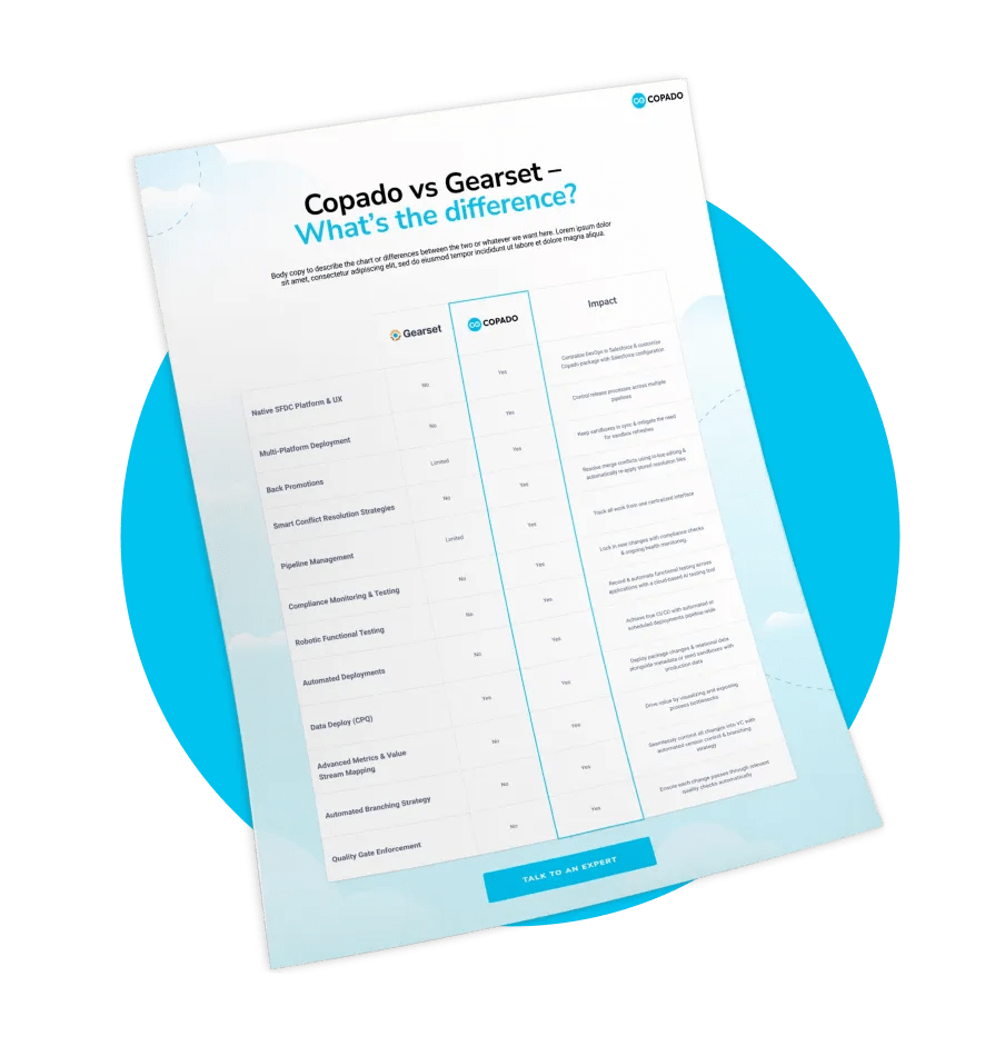 Copado vs Gearset Avoid DevOps Dead Ends Download Comparison