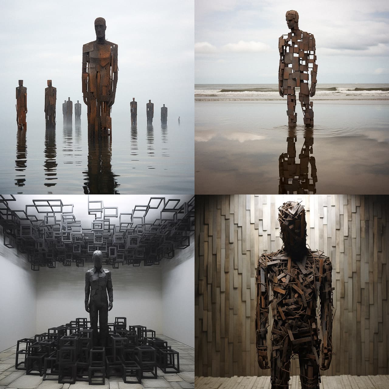 Antony Gormley AI Art Style Guide Exploring Dynamic Body Sculptures