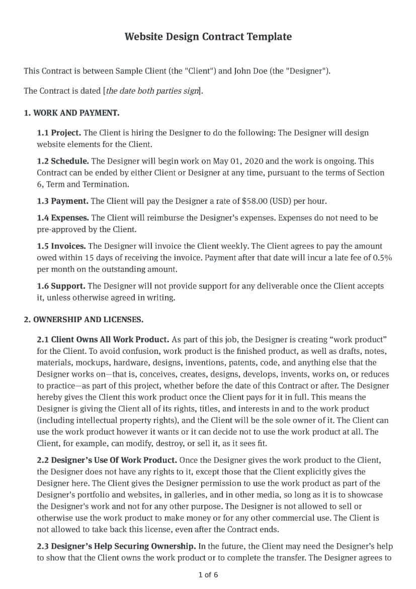 Freelance Designer Contract Template