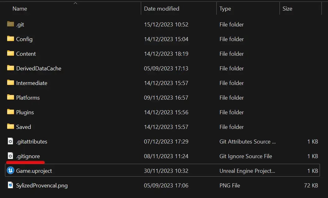 How to set up a .gitignore file for Unreal Engine