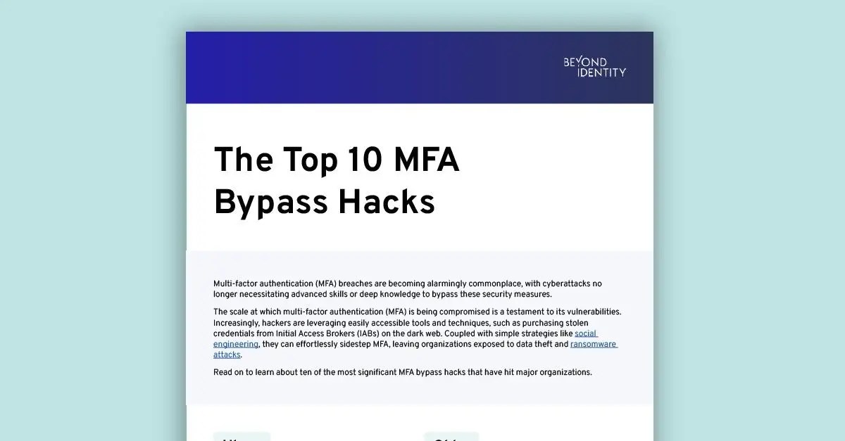 The Top 10 MFA Bypass Hacks