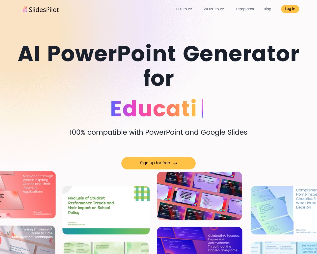 AI PowerPoint Presentation Generator