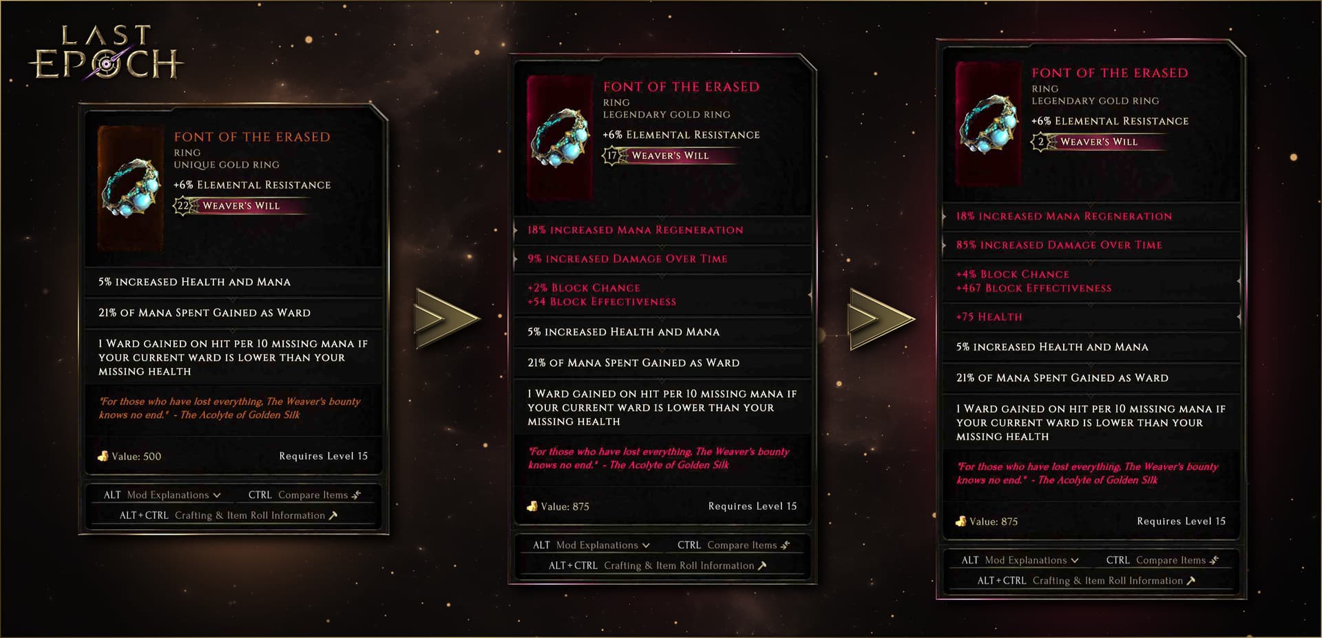 Weaver's Will Uniques Last Epoch Maxroll.gg