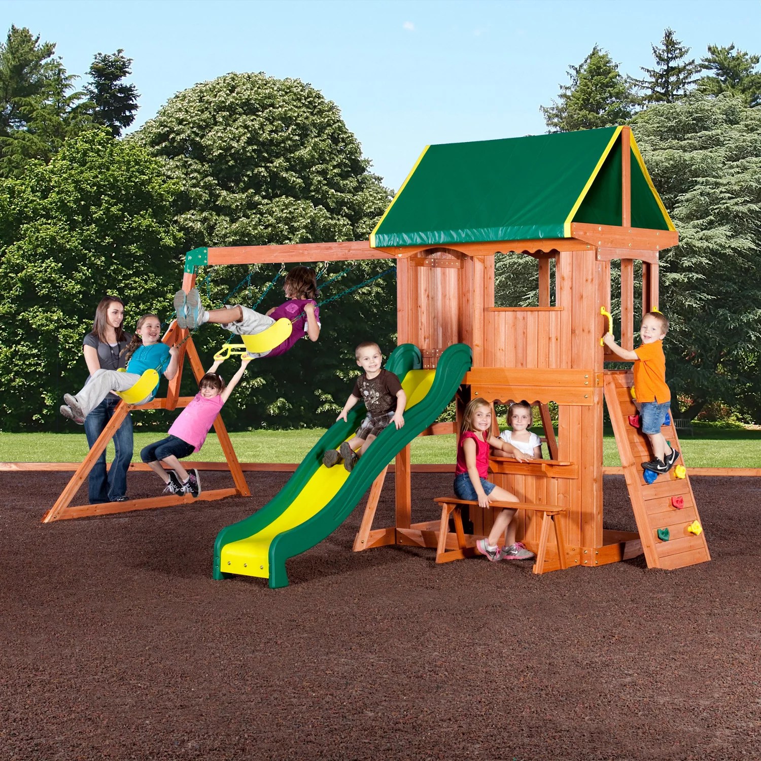 Backyard Discovery™ Somerset Wooden Swing Set Academy