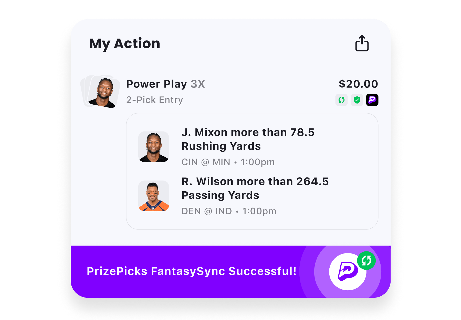 Get PrizePicks FantasySync with the Action App Sports Betting App