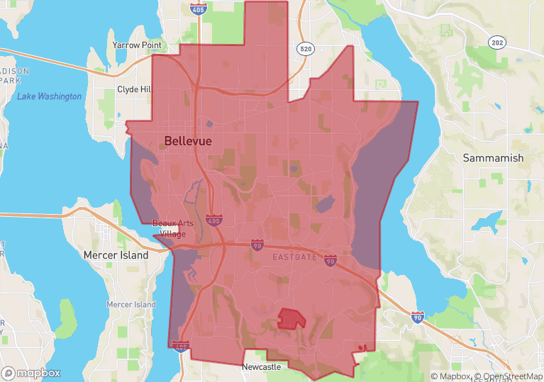 Bellevue Amenities, Demographics, schools, housing, business