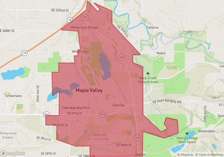 Maple Valley Amenities, Demographics, schools, housing, business