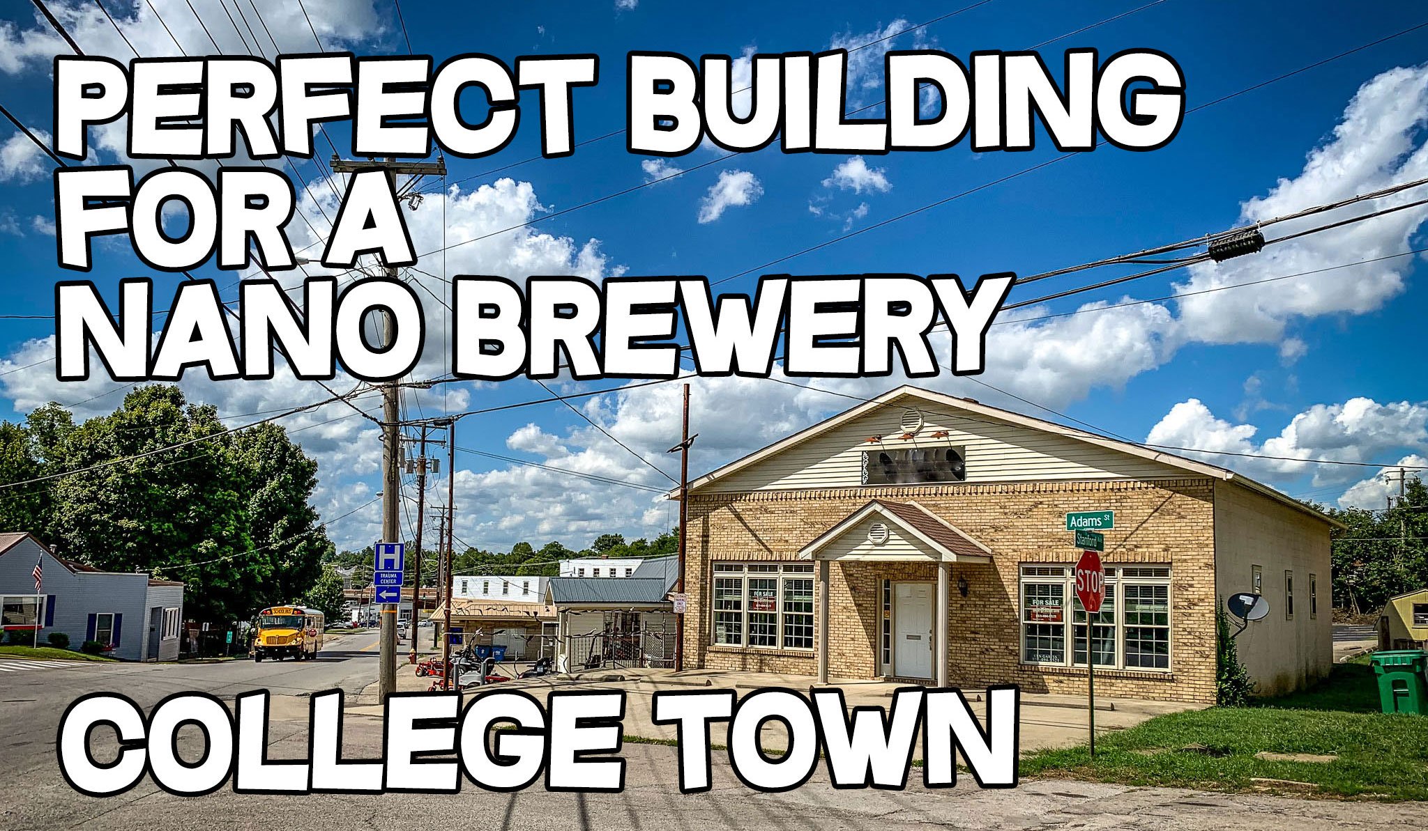 Commercial Property for Sale College Town, perfect nano brewery startup